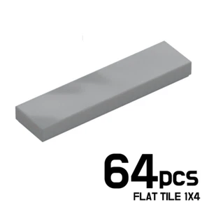 LEGO Lote de 64 AZULEJOS PLANOS 1X4 Gris Piedra Mediana 4211356 2431 - Imagen 1 de 1