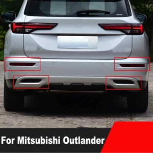 Chrome Rear Bumper Fog Light Cover Trim Frame Fits Mitsubishi Outlander 2022-24 - Picture 1 of 12