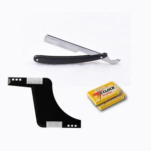 Rasiermesser mit Bartschablone Nassrasur Gillette klingen Türkische Sedef Ustura - Bild 1 von 5