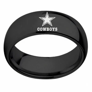 Fashion Dallas Cowboys Football Team Stainless Steel Rings Black New USA SELLER - Picture 1 of 3
