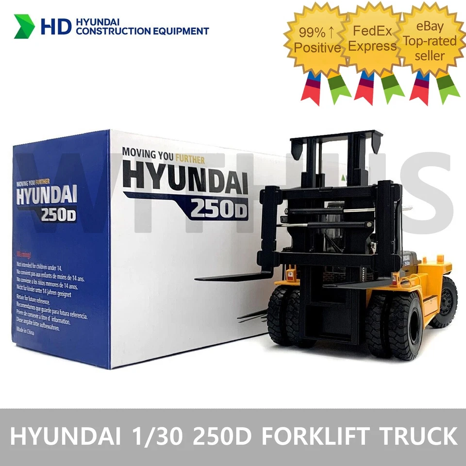 Carretilla elevadora HYUNDAI 1/30 250D equipo de construcción en miniatura - envío en 2 ~ 3 días_ Foto 1 de 4