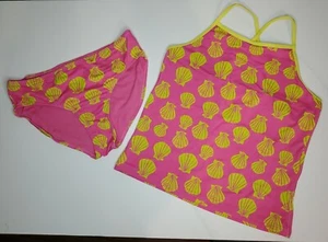 Brand - Spotted Zebra Girls Tankini Rashguard, Pink Shells - Picture 1 of 3