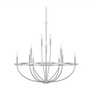 Capital Lighting 428501 Nickel Greyson 12-Light 40"W Taper Candle Chandelier - Picture 1 of 1