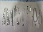 Lot Of Gold Tone Silver Tone Fashion Necklaces-Assorted Chain Types Bracelet 