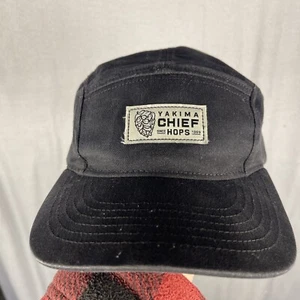 YAKIMA CHIEF HOPS 5 Panel Cap Hat Mens Black Logo Adjustable Cotton - Picture 1 of 7