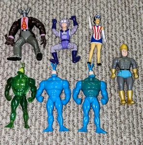 The Tick Figur Lot x7 1994 Bandai Maid Urchin Dean Mucus Bounding Bullet - Bild 1 von 2
