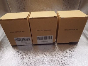 Lot of 3 1080P full HD Webcam USB Computer Web Camera PC Laptop with Microphone - Picture 1 of 5