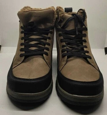 Botas de invierno al tobillo para hombre impermeables marrón o negro Foto 1 de 2