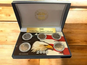 2000 P Statehood Quarter Collection 5 coin set Uncirculated MA, NH, ME, VA, SC - Picture 1 of 13