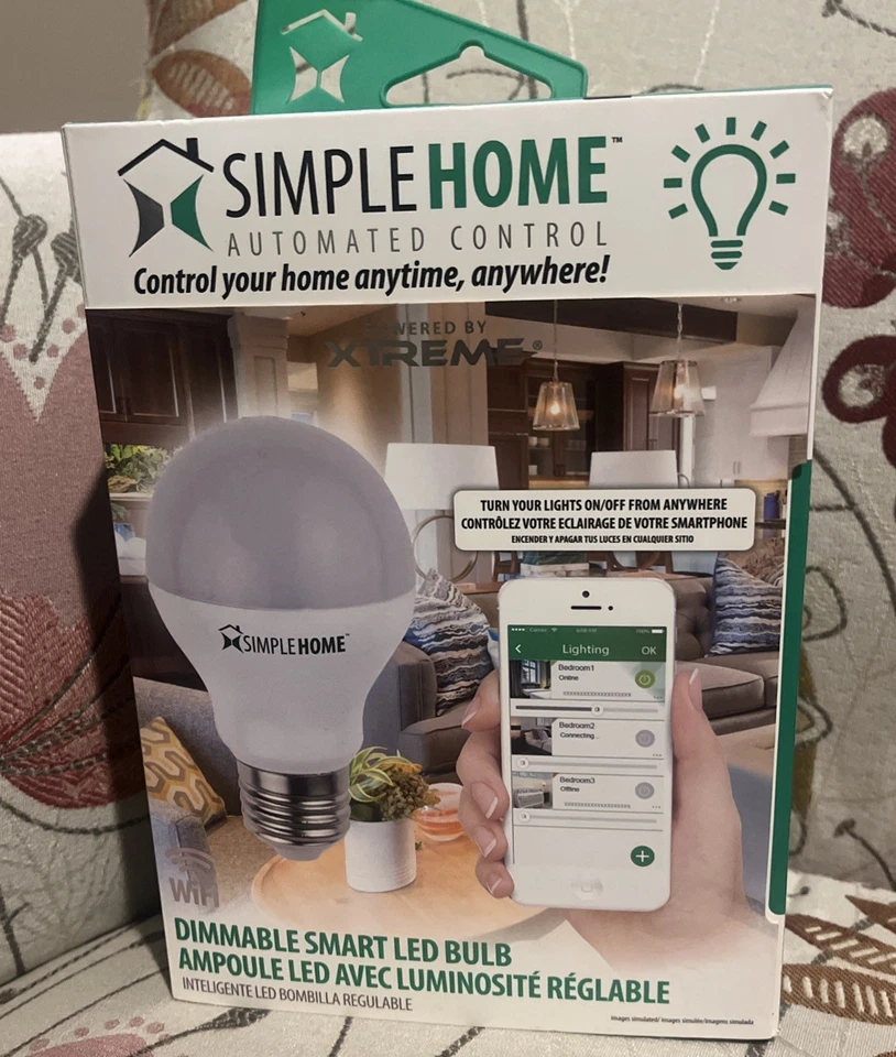 Simple home - Dimmable White Ambiance LED Wi-Fi  Smart Bulb - Single - Sealed - Image 1 of 4