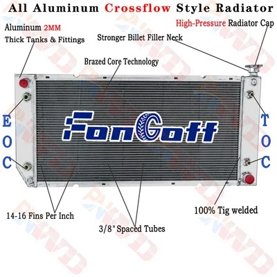 Aluminum 3 Row Radiator For 1988-2000 1999 Chevy C/K 1500 2500/3500 5.7 - Image 1 of 4