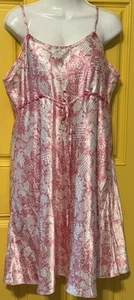 Jaclyn Smith Pink Hearts Flowers Nightgown Size XL Packable Romantic Femenine - Picture 1 of 5
