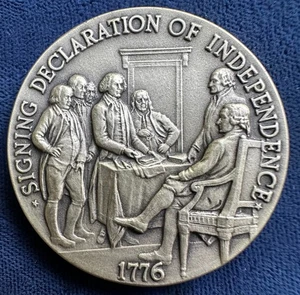 United States Danbury Mint silver Declaration of Independence medal - Picture 1 of 4