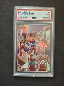 2004 eTOPPS Cavaliers Team Card #3 Lebron James Limited Edition #/1000 - PSA 9 - Picture 1 of 3