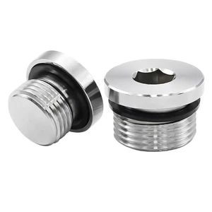 2Pcs Spell Port Pipe Headpieces Oil Water Leak Prevention Secure Sealing - Picture 1 of 8