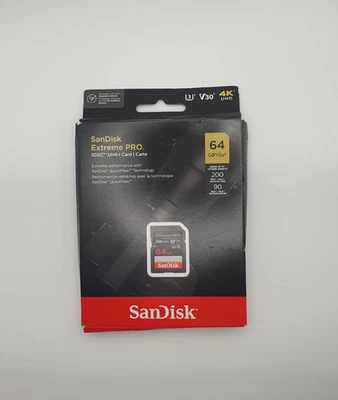 SanDisk Extreme V30 PRO SDXC UHS-I Speicherkarte 64 GB - Bild 1 von 2