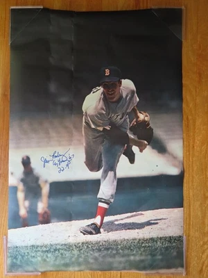 Póster firmado por Jim Lonborg de los Medias Rojas de Boston DEPORTES ILUSTRADO '67 SUEÑO IMPOSIBLE Foto 1 de 4