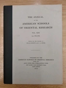 The Annual of the American Schools of Oriental Research Vol. XIII. 1933. HC - Bild 1 von 7