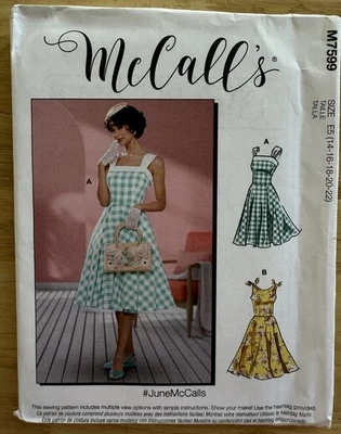 #JuneMcCalls McCall’s Pattern M7599 Misses’ Dresses Size 14-22 Uncut FF - Image 1 of 4