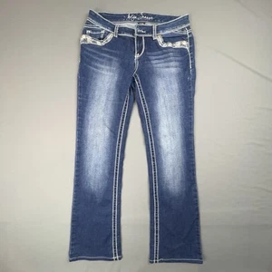 Ariya Jeans donna 5 6 blu denim bootcut medio lavaggio pantaloni elasticizzati - Foto 1 di 10