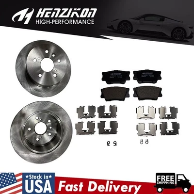 Rear Brake Rotors Ceramic Pads For 2013 2014 2015 2016 2017 Toyota Avalon Camry. - Image 1 of 4