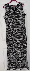Maxi Vestido Chicos 2 Ligero Elástico Sin Mangas Negro Blanco Cerradura Grande 12 - Imagen 1 de 10