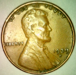 1939 S Lincoln Wheat Cent Album Filler A1 - Picture 1 of 2