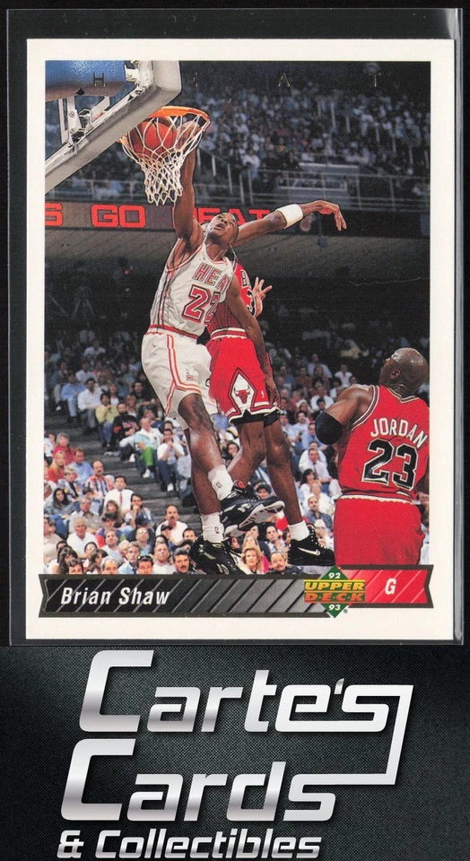 Brian Shaw 1992-93 Upper Deck European Italian #202 Heat Michael Jordan Cameo - Image 1 of 2