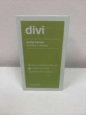 Divi Scalp Serum Revitalize + Detoxify 1 Oz 30 mL Full Size For Thin Hair B95-78 - Image 1 of 4