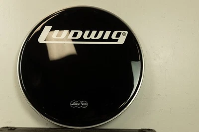 Ludwig 20" Black Weathermaster Logo Bass Drum Head - Image 1 of 2