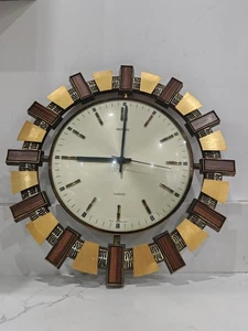 Vintage 70er Quartz Metamec Starburst Aztec Retro Design Made In England Uhr - Bild 1 von 11