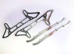 Silver Alloy Chassis Sled Guard Silver For RC Crawler Axial SCX10 - Picture 1 of 3