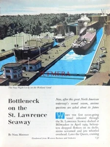 "Bottleneck on the St. LAWRENCE SEAWAY" - Original 1960 Zeitschriftenschnitt - Bild 1 von 1