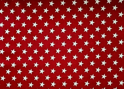 MDG - Estrellas rojas y blancas americanas ⭐ Tela para acolchar y hacer manualidades Foto 1 de 2