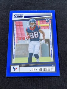 2022 SCORE SHOWCASE BLUE PARALLEL #387 JOHN METCHIE III RC 003/100