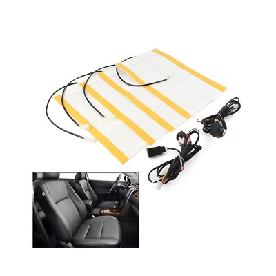 Seats Carbon Fiber Heated Seat Heater Pad Kit For Car Switch 12V Universal New - Image 1 of 4