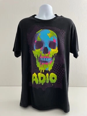 Vintage Y2k Adio Mens Size L Skateboarding Short Sleeve T-Shirt Skull Graphic - Image 1 of 4