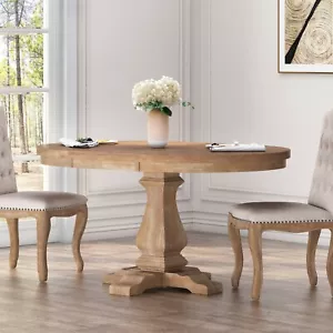 Carrick Rustic Wood Expandable Oval Dining Table - Picture 1 of 23