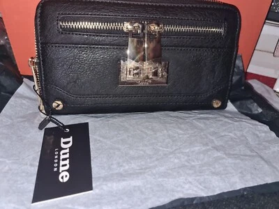 Dune Katee Black Zip Detail Zip Around Purse bnwt - Image 1 of 4