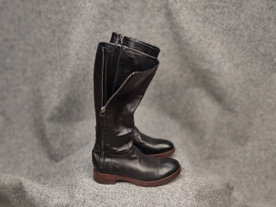 Rocco P. Hand Made Torre Saw Patrisio Leather Zip Boots - Image 1 of 4