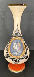 Baccarat Napoléon III Vase Opalglas französisch handbemalt Portrait 1845-1870 - Bild 1 von 14
