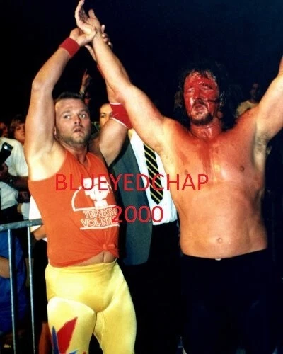 FOTO DE LUCHA LIBRE 8 X 10 EDDIE GILBERT & TERRY FUNK WRESTLER WWF NWA Foto 1 de 1