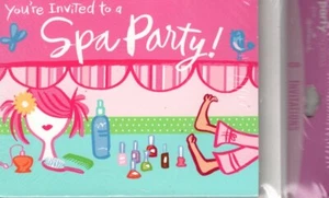 Neu Glam Spa Haare & Nägel Party Übernachtung Einladungen & Servietten Set von Hallmark - Bild 1 von 4