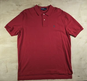 Polo Ralph Lauren vintage uomo XL rossa manica corta preppy made in "USA" - Foto 1 di 14