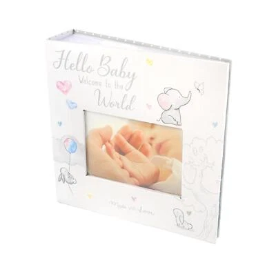 Baby First Photo Album 4x6'' 252 Photos Memo White Unisex Birthday Christening - Image 1 of 4