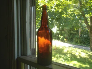 1880s FHGW (Frederick Heitz Glass Works) APPLIED LIP ST.LOUIS BEER BOTTLE NICE - Picture 1 of 6