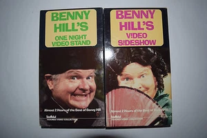 2 X Benny Hill Hill's VHS One Night Video Stand & Video Sideshow - Picture 1 of 1