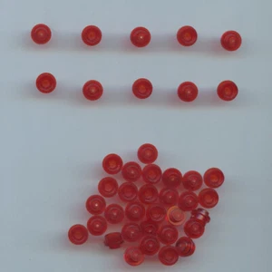 LEGO x 92 Trans-Red Plate, Round 1 x 1 - Picture 1 of 1