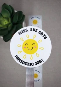 Personalized Teacher Reward Stickers | 2" School Stickers | Style A - Picture 1 of 4