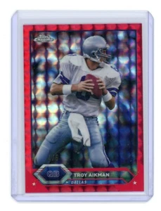 Troy Aikman 2023 Topps Compuesto Topps Cromo Rojo Refractor Geométrico #'d 4/5 - Imagen 1 de 4